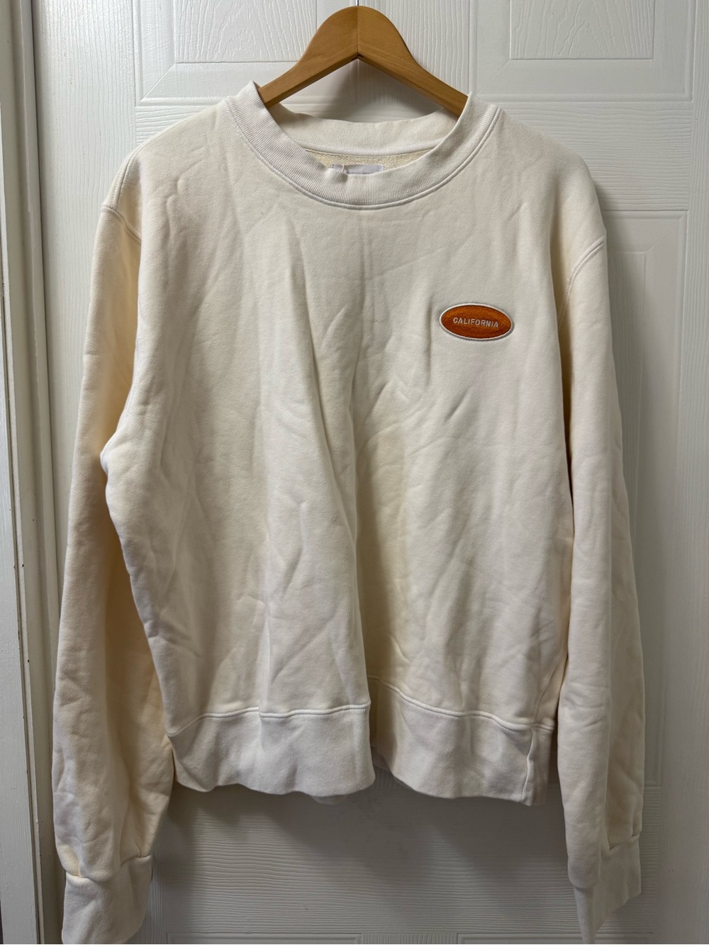 Cream Pullover with Orange 'California' Patch